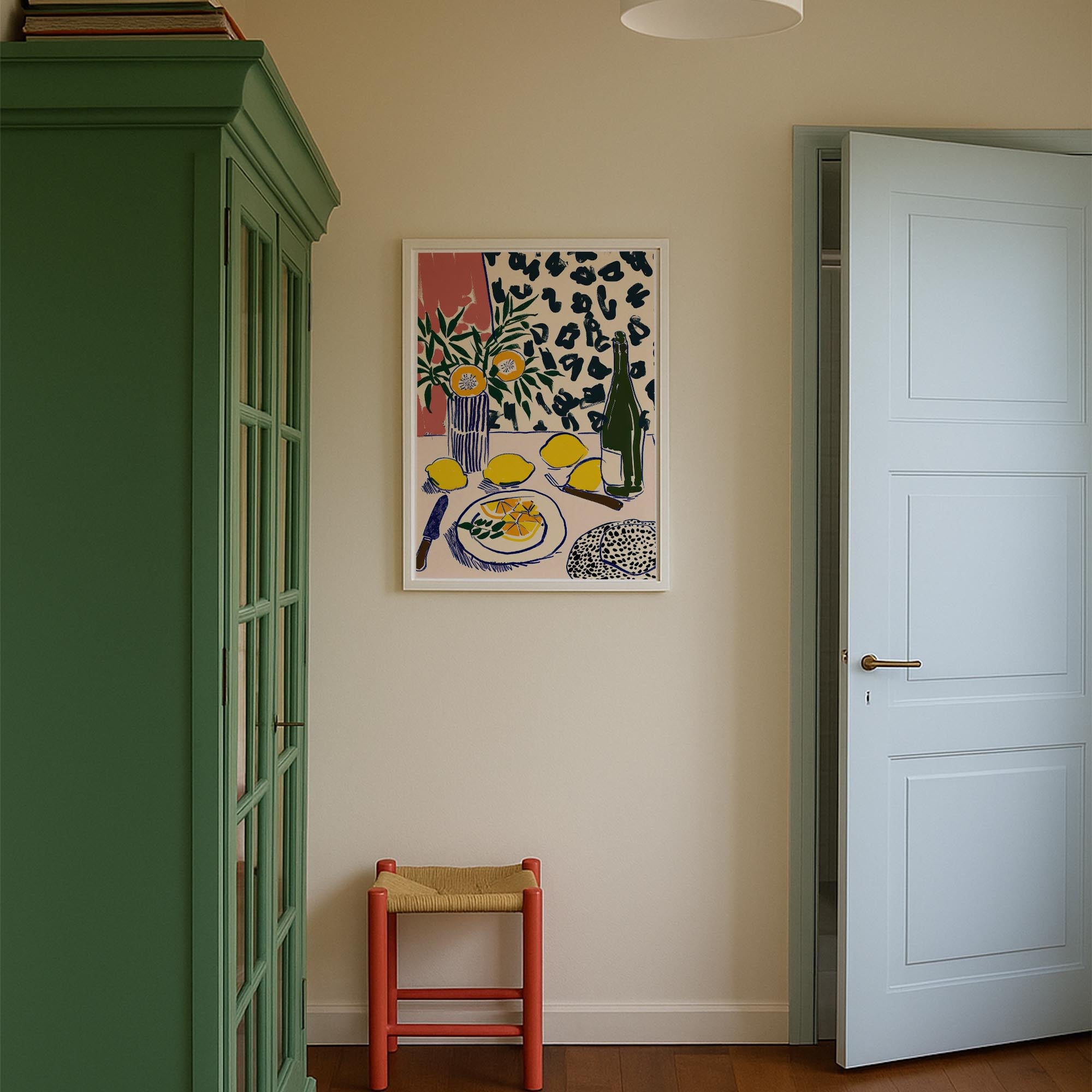 Lemons Still Life Kitchen Wall Art Print-Skudaboo