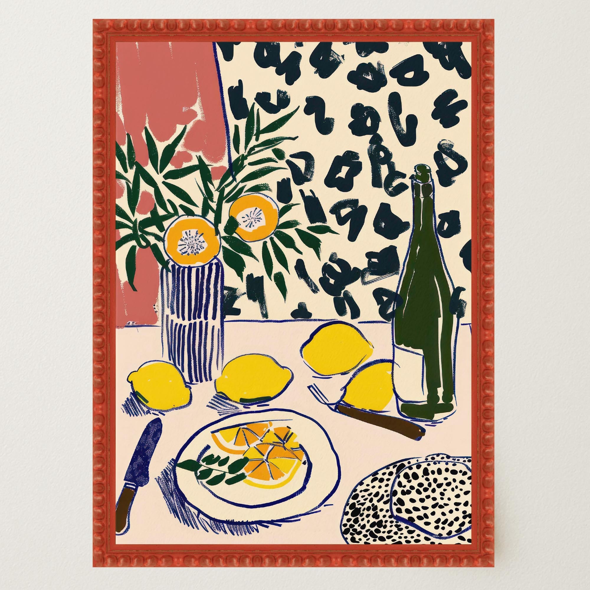 Lemons Still Life Kitchen Wall Art Print-Skudaboo