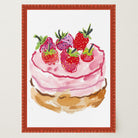 Strawberry Cake Kitchen Wall Art Print-Skudaboo