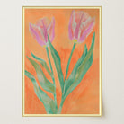 Pink Tulip Botanical Wall Art Print-Skudaboo