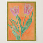 Pink Tulip Botanical Wall Art Print-Skudaboo