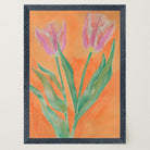Pink Tulip Botanical Wall Art Print-Skudaboo
