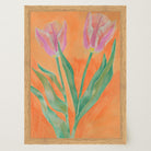Pink Tulip Botanical Wall Art Print-Skudaboo