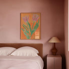 Pink Tulip Botanical Wall Art Print-Skudaboo