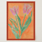 Pink Tulip Botanical Wall Art Print-Skudaboo