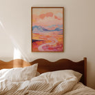 Pastel Mountain Landscape Wall Art Print-Skudaboo