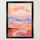 Pastel Mountain Landscape Wall Art Print-Skudaboo