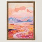 Pastel Mountain Landscape Wall Art Print-Skudaboo