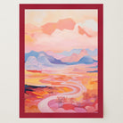Pastel Mountain Landscape Wall Art Print-Skudaboo
