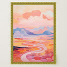 Pastel Mountain Landscape Wall Art Print-Skudaboo