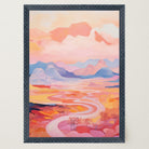 Pastel Mountain Landscape Wall Art Print-Skudaboo