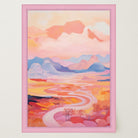Pastel Mountain Landscape Wall Art Print-Skudaboo