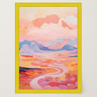 Pastel Mountain Landscape Wall Art Print-Skudaboo