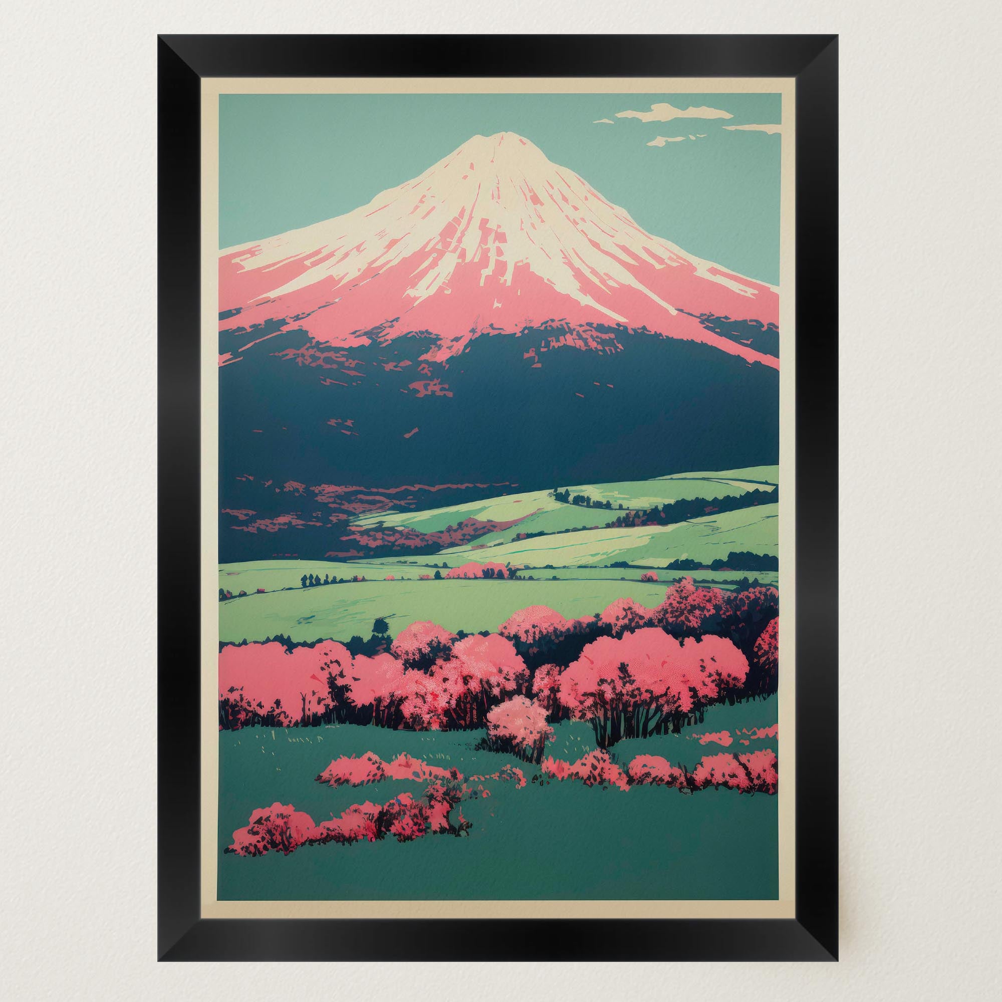 Mount Fuji Landscape Wall Art Print-Skudaboo