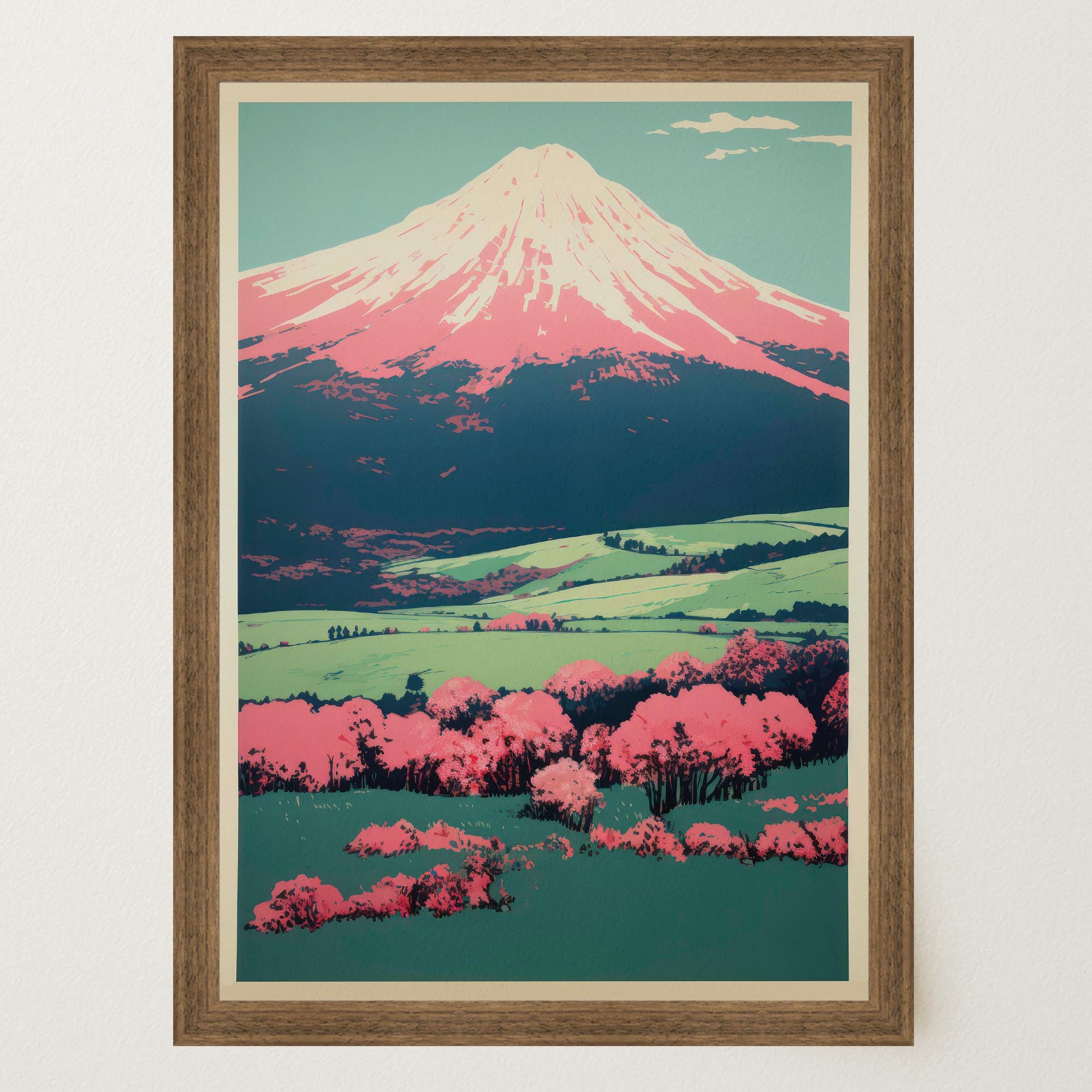 Mount Fuji Landscape Wall Art Print-Skudaboo
