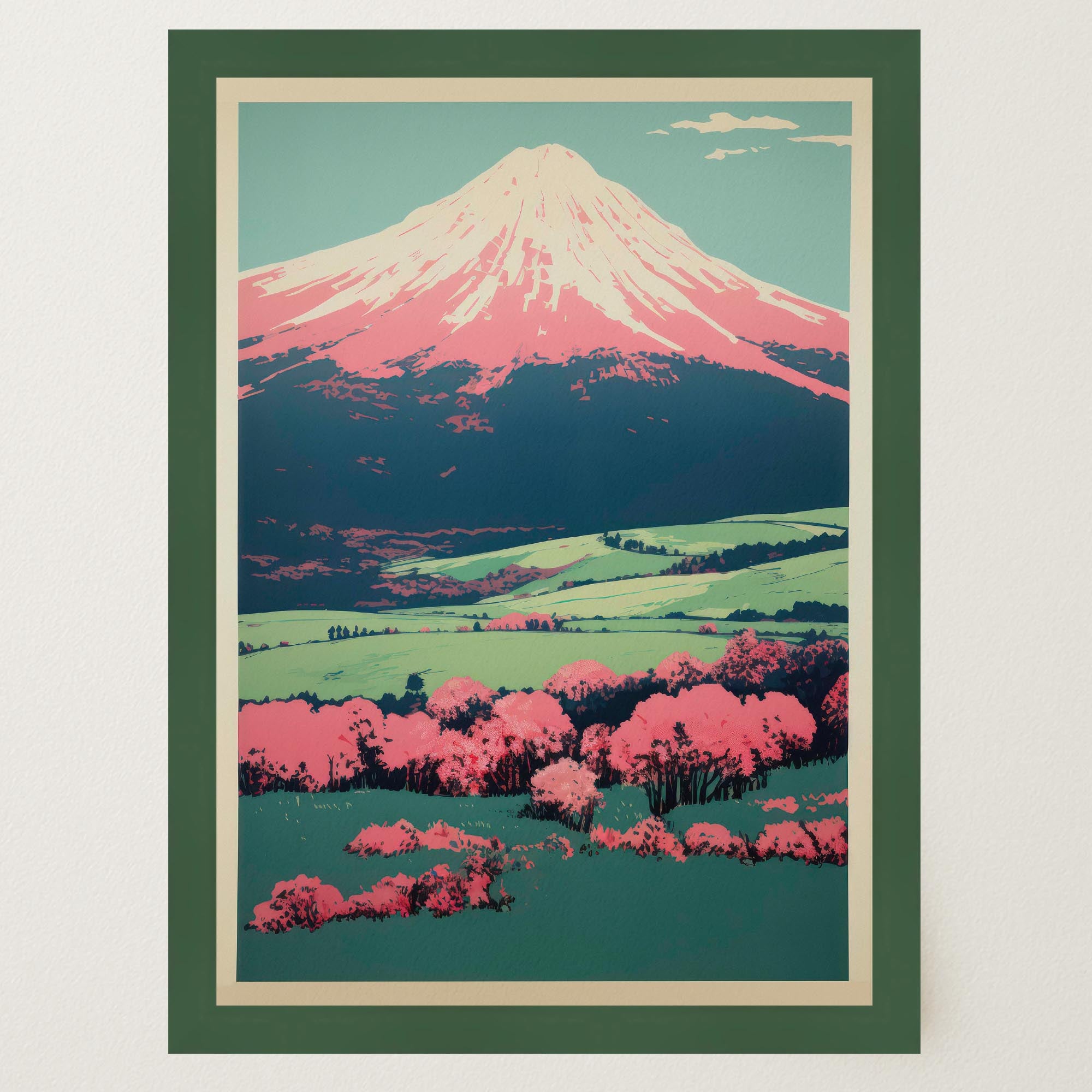 Mount Fuji Landscape Wall Art Print-Skudaboo