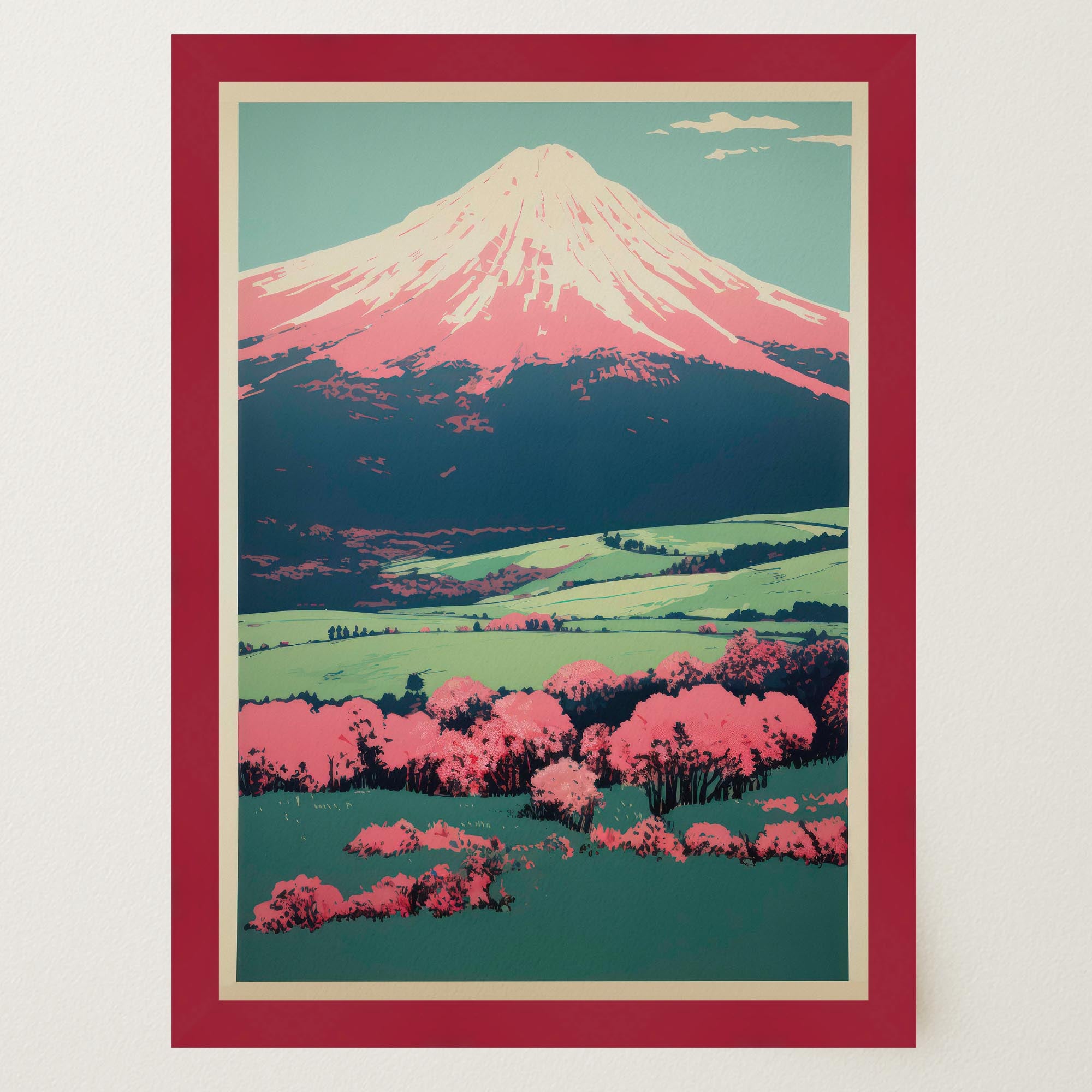 Mount Fuji Landscape Wall Art Print-Skudaboo