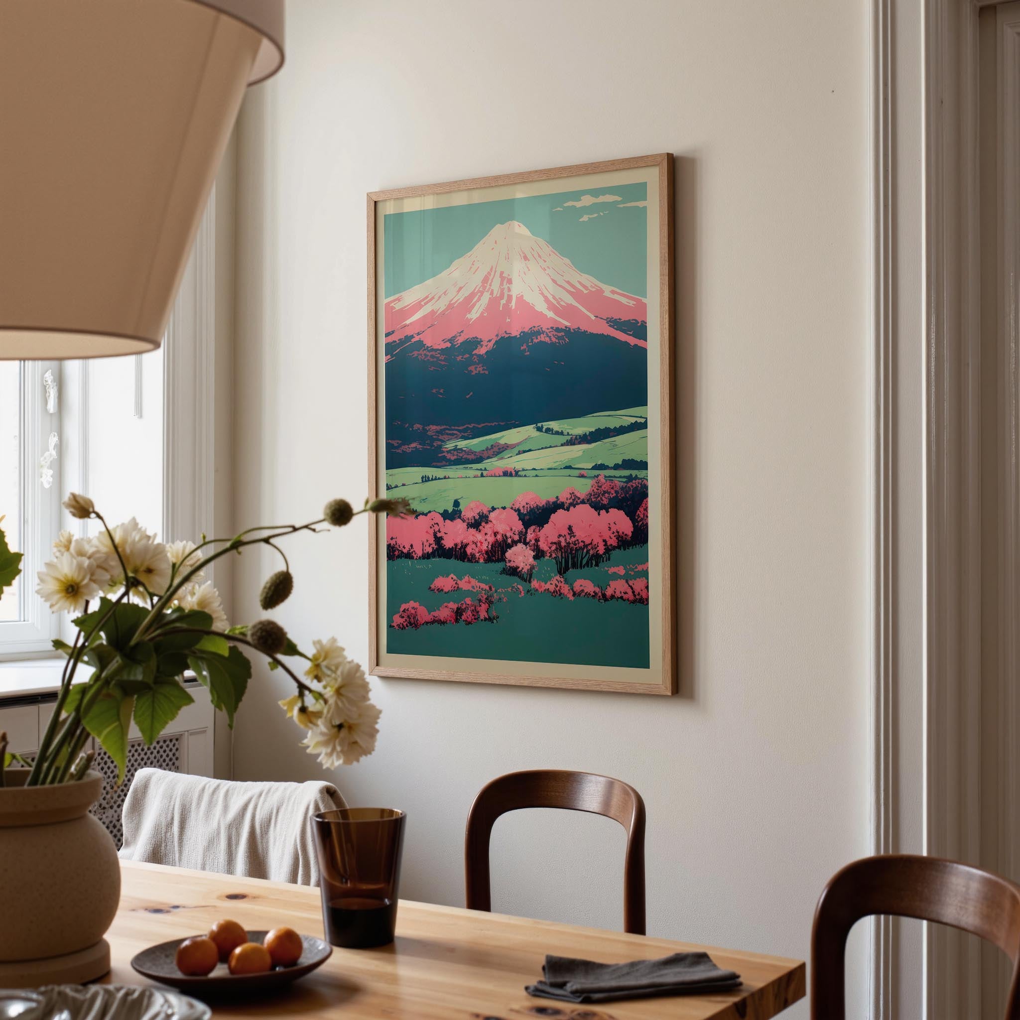 Mount Fuji Landscape Wall Art Print-Skudaboo