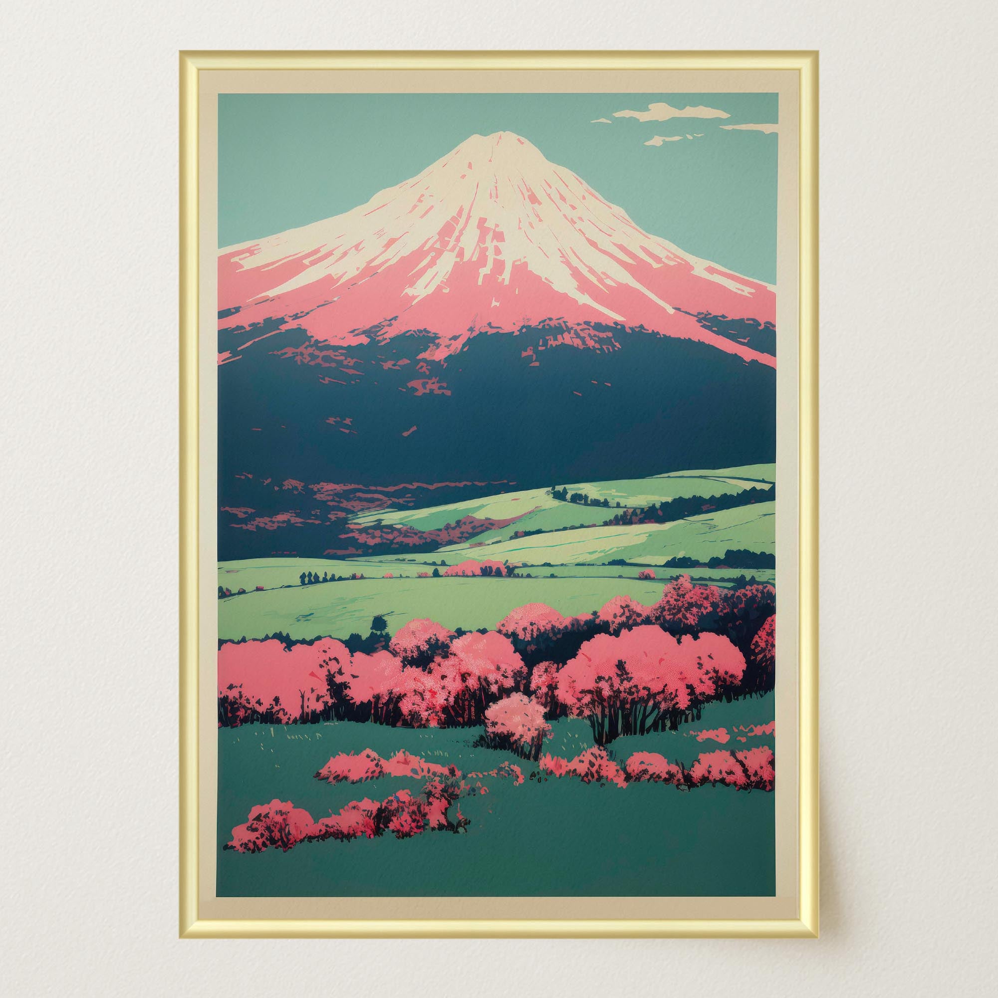 Mount Fuji Landscape Wall Art Print-Skudaboo
