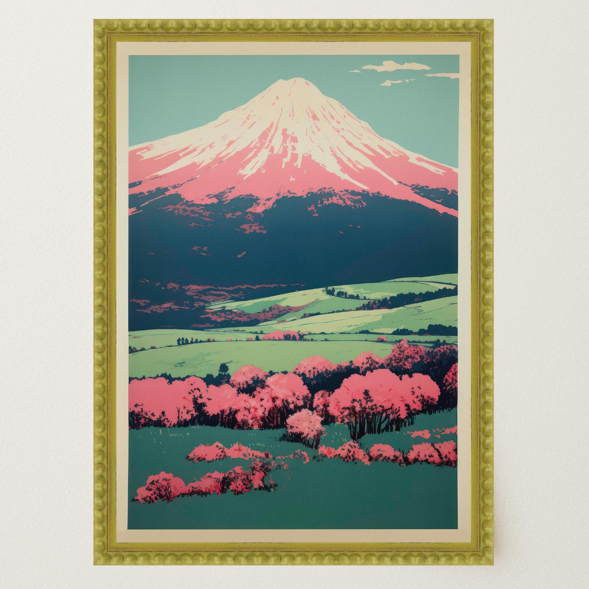 Mount Fuji Landscape Wall Art Print-Skudaboo