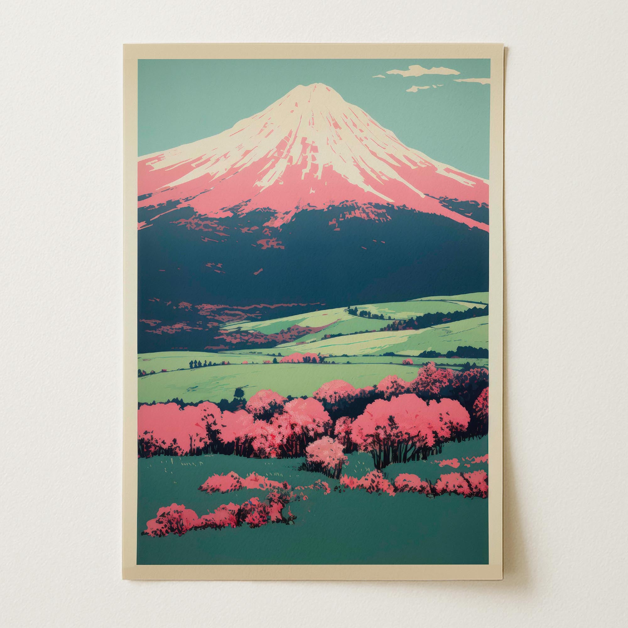 Mount Fuji Landscape Wall Art Print-Skudaboo
