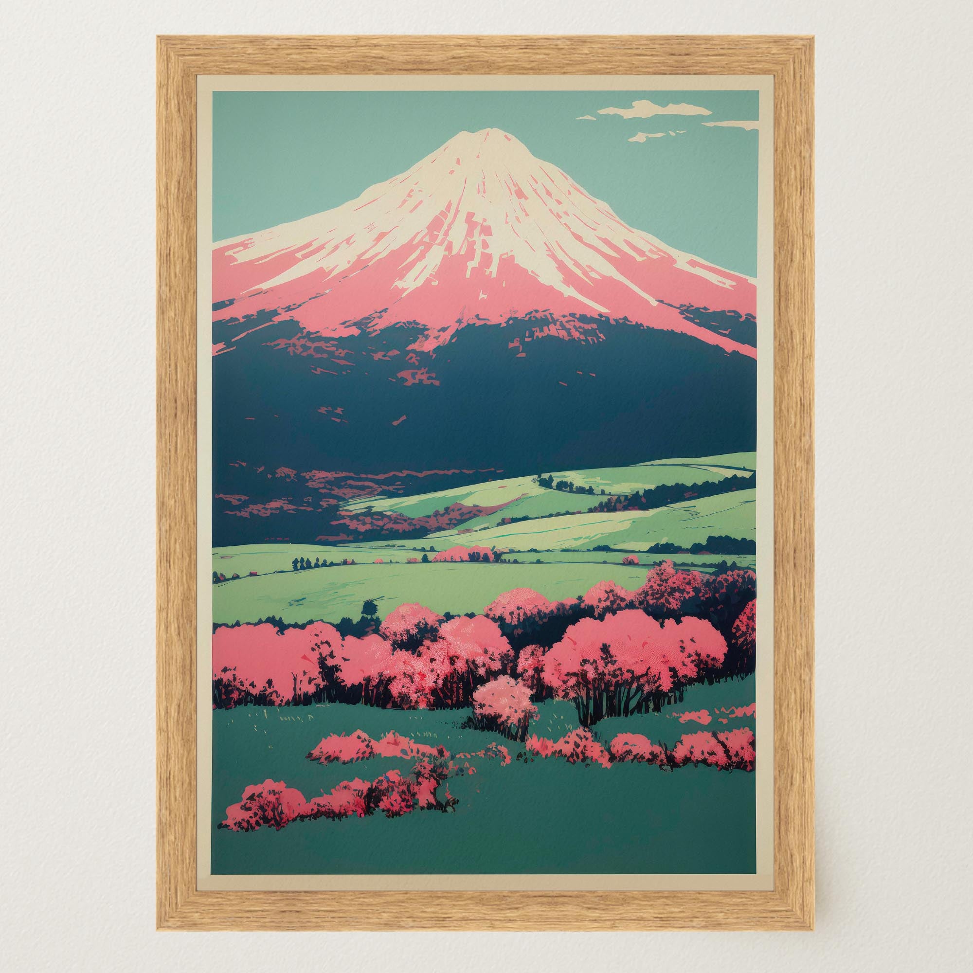 Mount Fuji Landscape Wall Art Print-Skudaboo