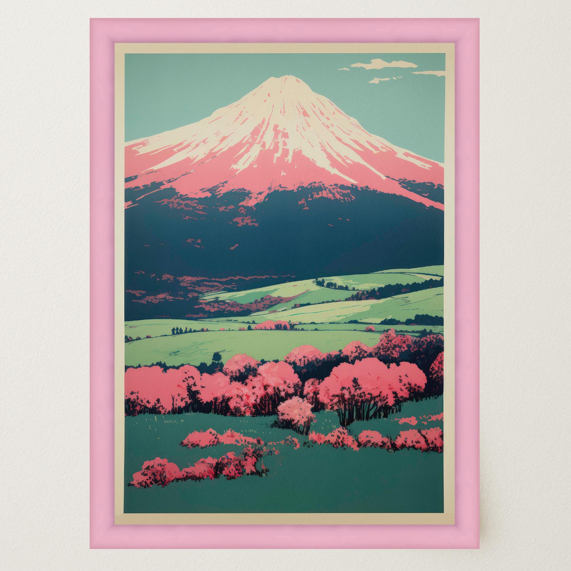 Mount Fuji Landscape Wall Art Print-Skudaboo