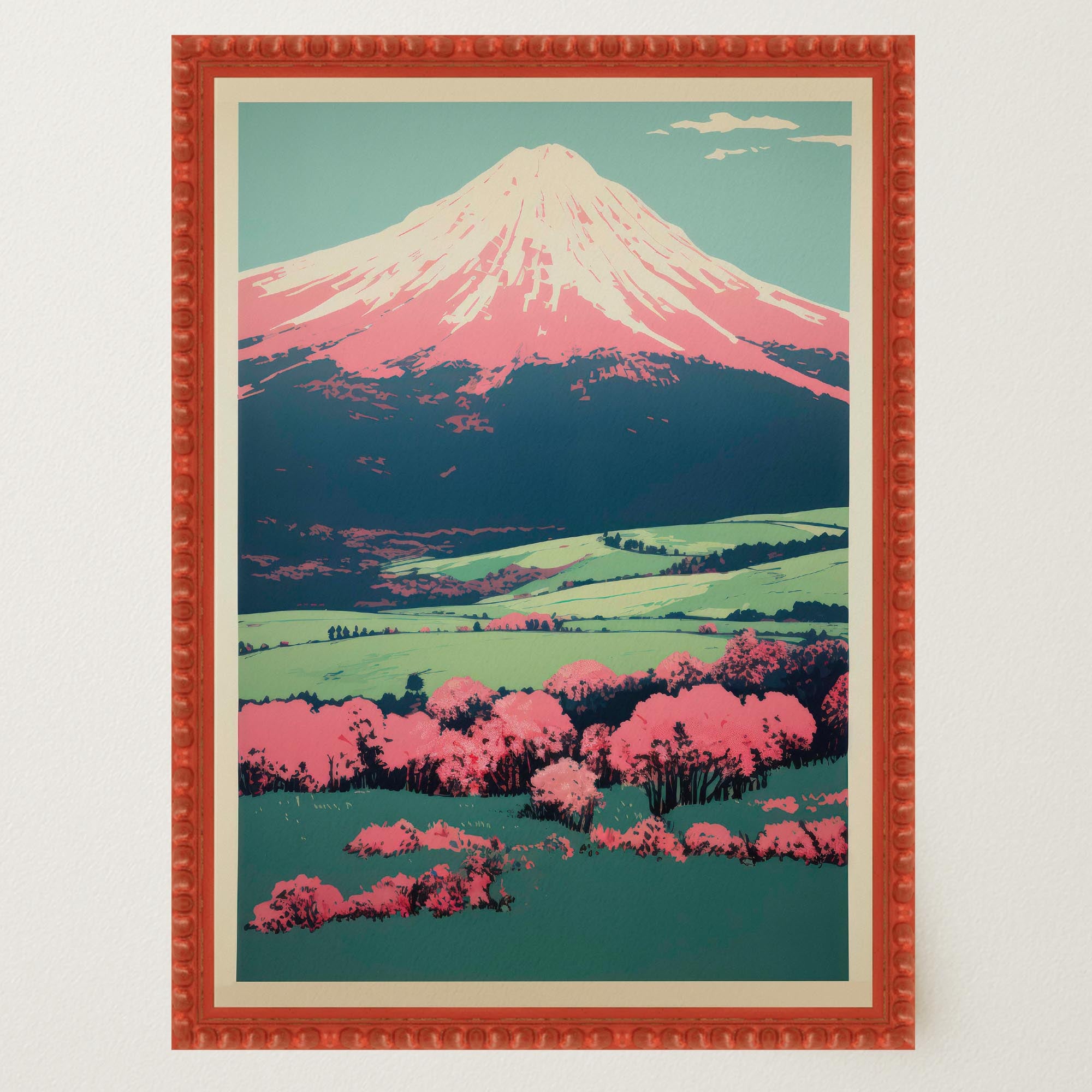 Mount Fuji Landscape Wall Art Print-Skudaboo