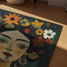 Floral Woman Portrait Wall Art Print-Skudaboo