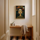 Floral Woman Portrait Wall Art Print-Skudaboo