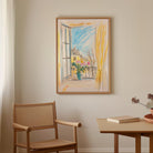Pastel Cityscape Wall Art Print-Skudaboo