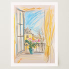 Pastel Cityscape Wall Art Print-Skudaboo