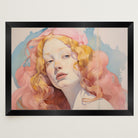 Romantic Feminine Portrait Wall Art Print-Skudaboo