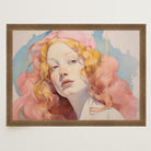 Romantic Feminine Portrait Wall Art Print-Skudaboo