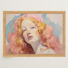 Romantic Feminine Portrait Wall Art Print-Skudaboo