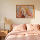 Romantic Feminine Portrait Wall Art Print-Skudaboo