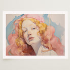 Romantic Feminine Portrait Wall Art Print-Skudaboo