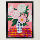 Pink Floral Vase Still Life Wall Art Print-Skudaboo
