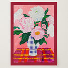 Pink Floral Vase Still Life Wall Art Print-Skudaboo