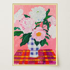 Pink Floral Vase Still Life Wall Art Print-Skudaboo