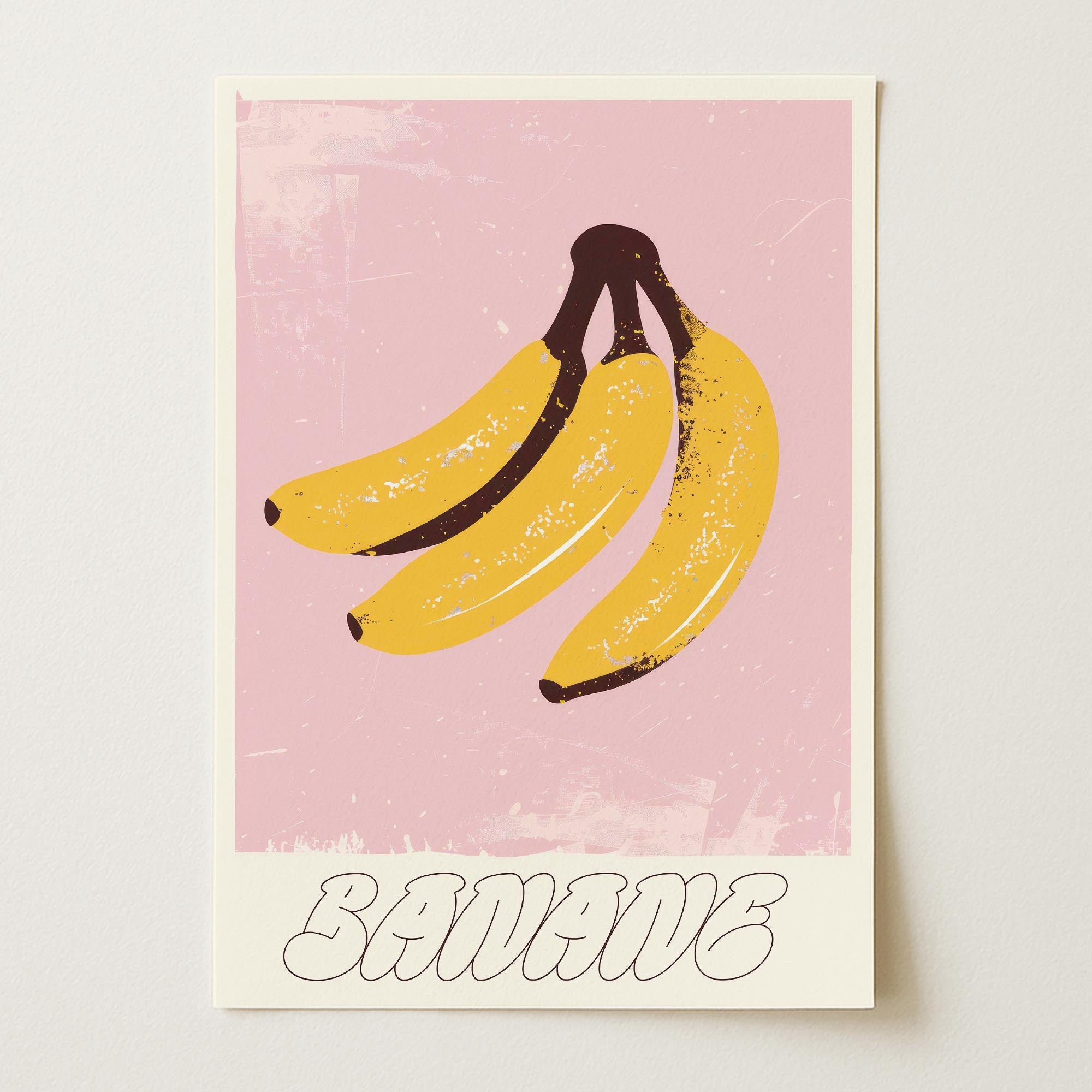 Retro Banana Illustration Kitchen Wall Art-Skudaboo