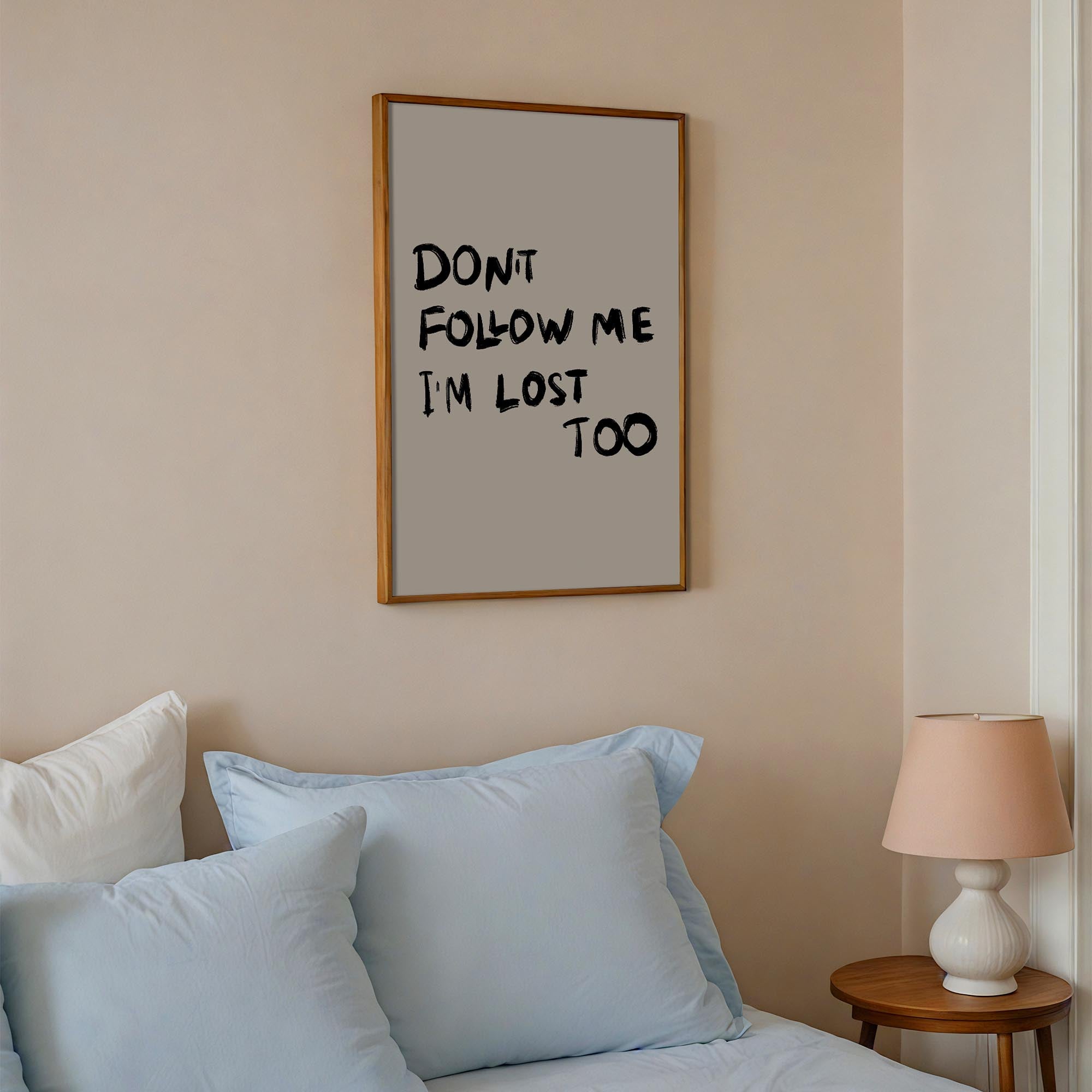 Don't Follow Me Typography Wall Art Print-Skudaboo