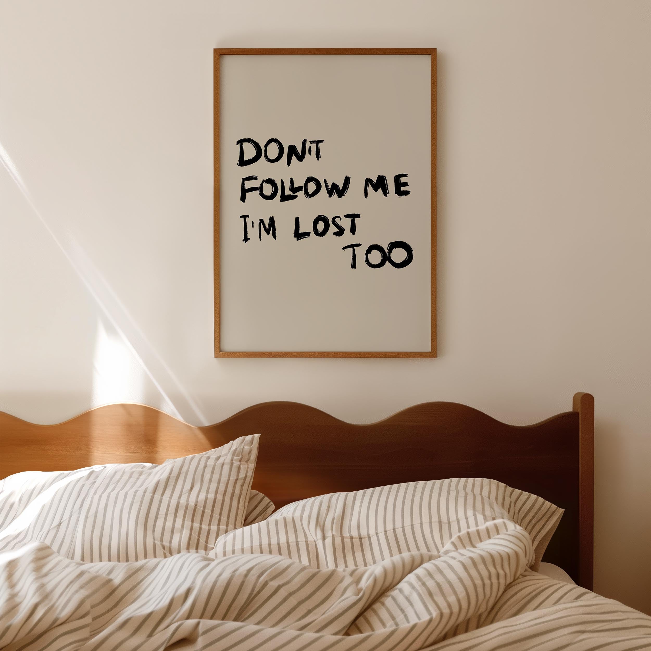 Don't Follow Me Typography Wall Art Print-Skudaboo