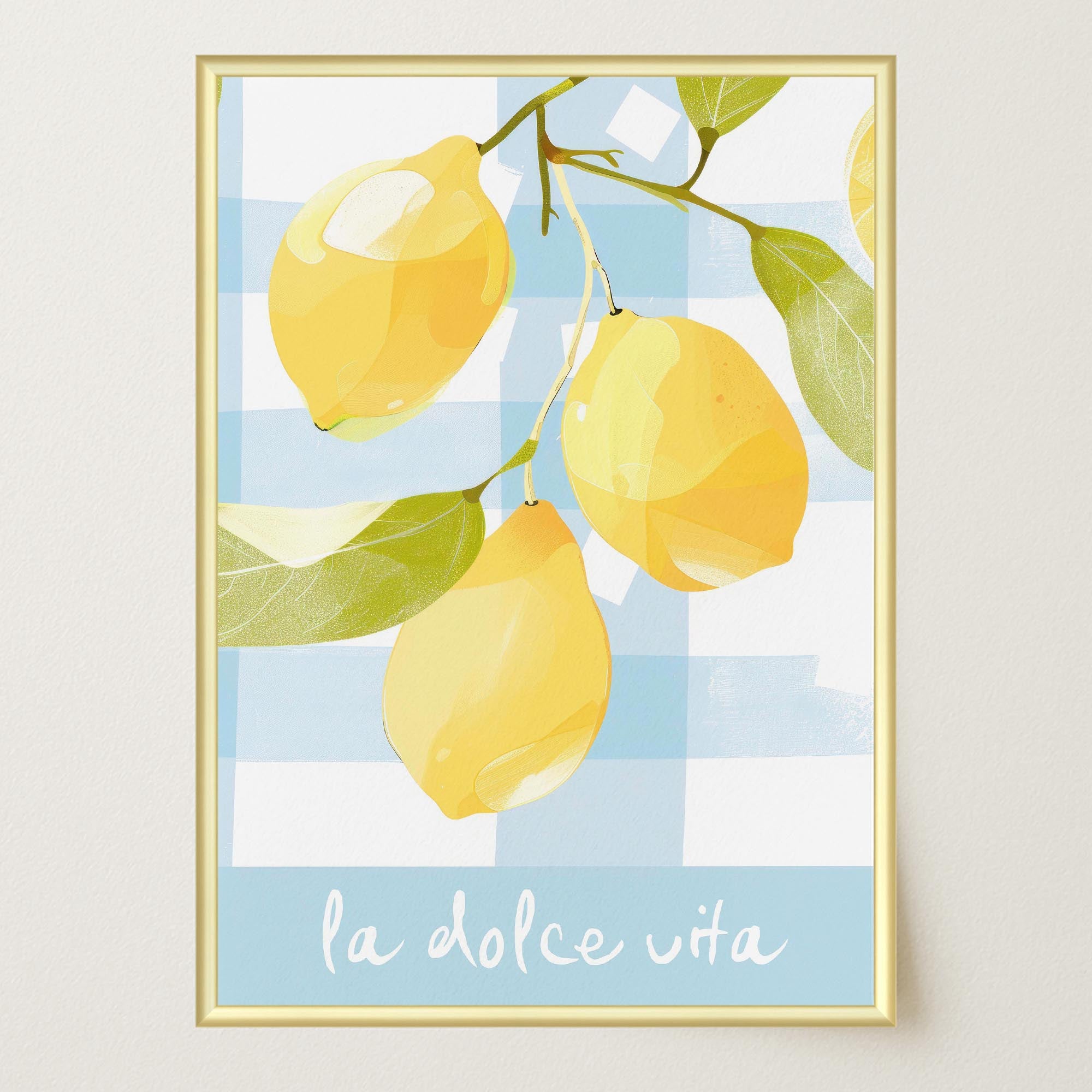 La Dolce Vita Lemons Wall Art Print-Skudaboo