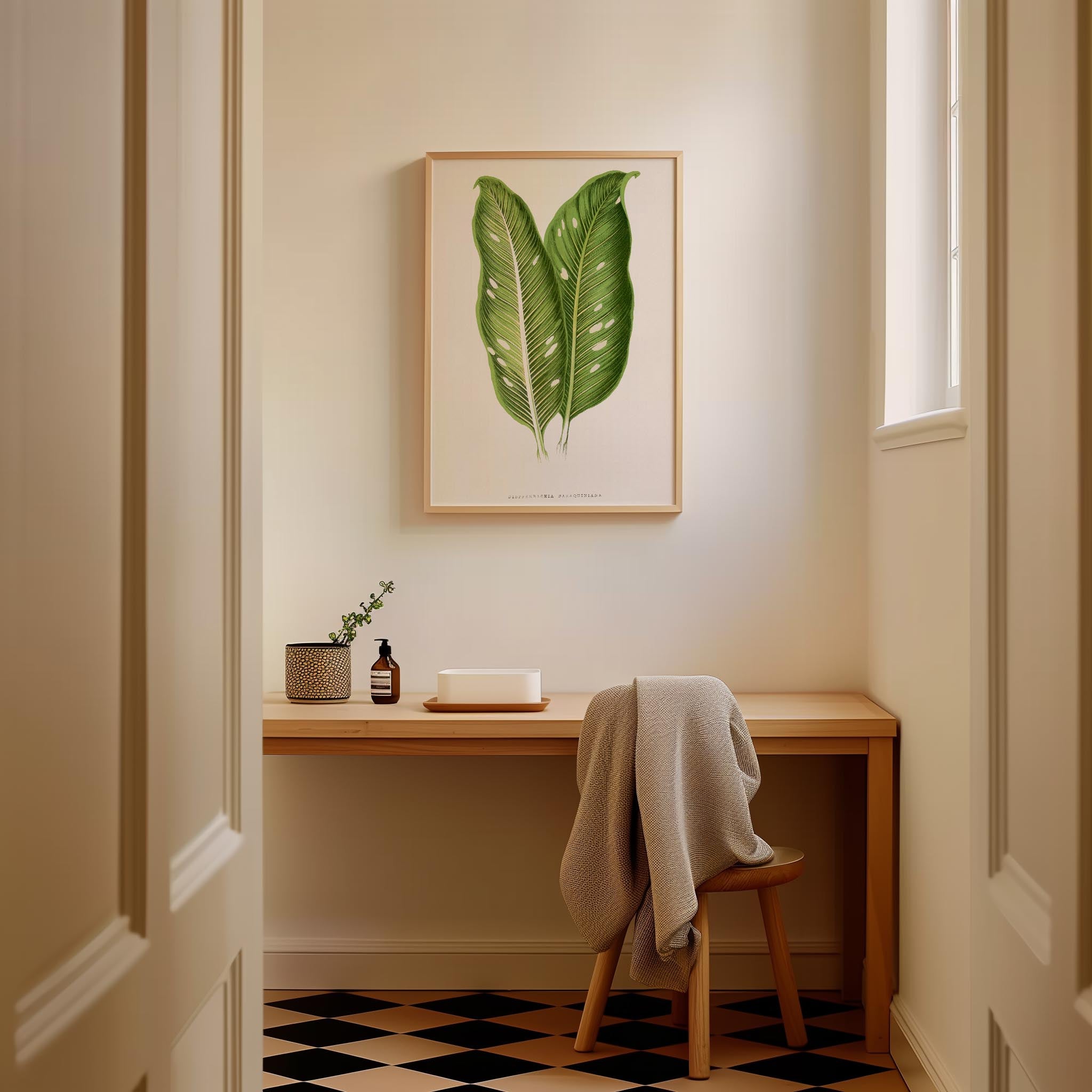 Botanical Leaf Study Vintage Wall Art Print-Skudaboo