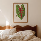 Green & Pink Leaf Botanical Vintage Art Print-Skudaboo