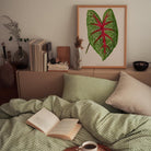 Green & Pink Leaf Botanical Vintage Art Print-Skudaboo