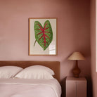 Green & Pink Leaf Botanical Vintage Art Print-Skudaboo