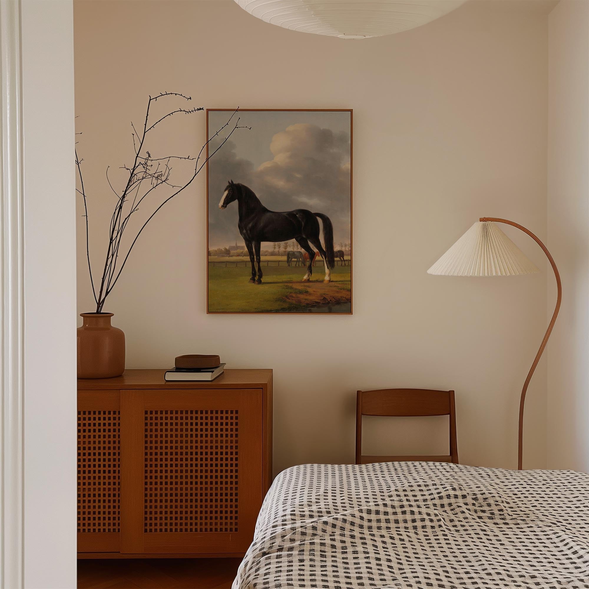 Vintage Horse Portrait Art Print-Skudaboo
