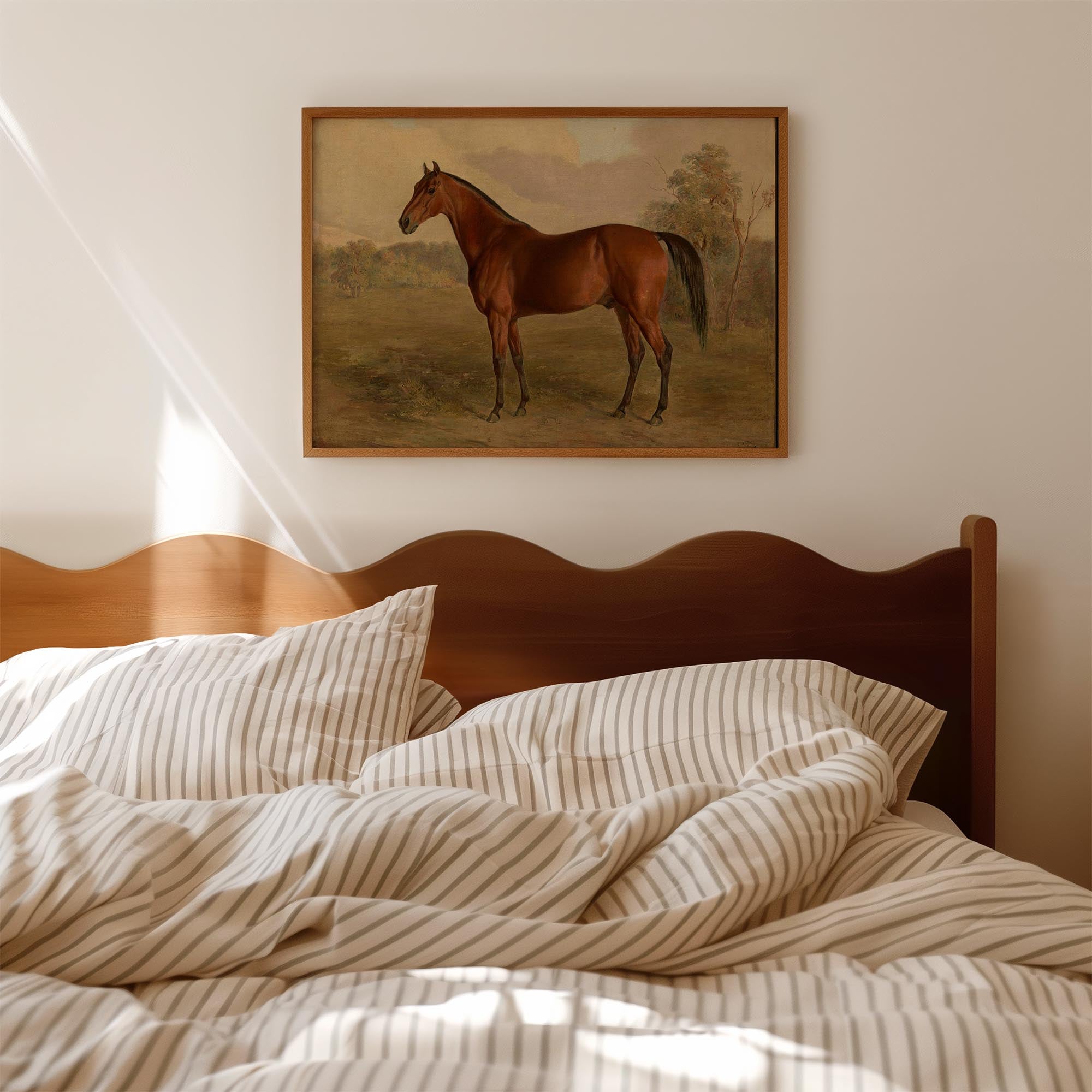 Vintage Horse Portrait Art Print-Skudaboo